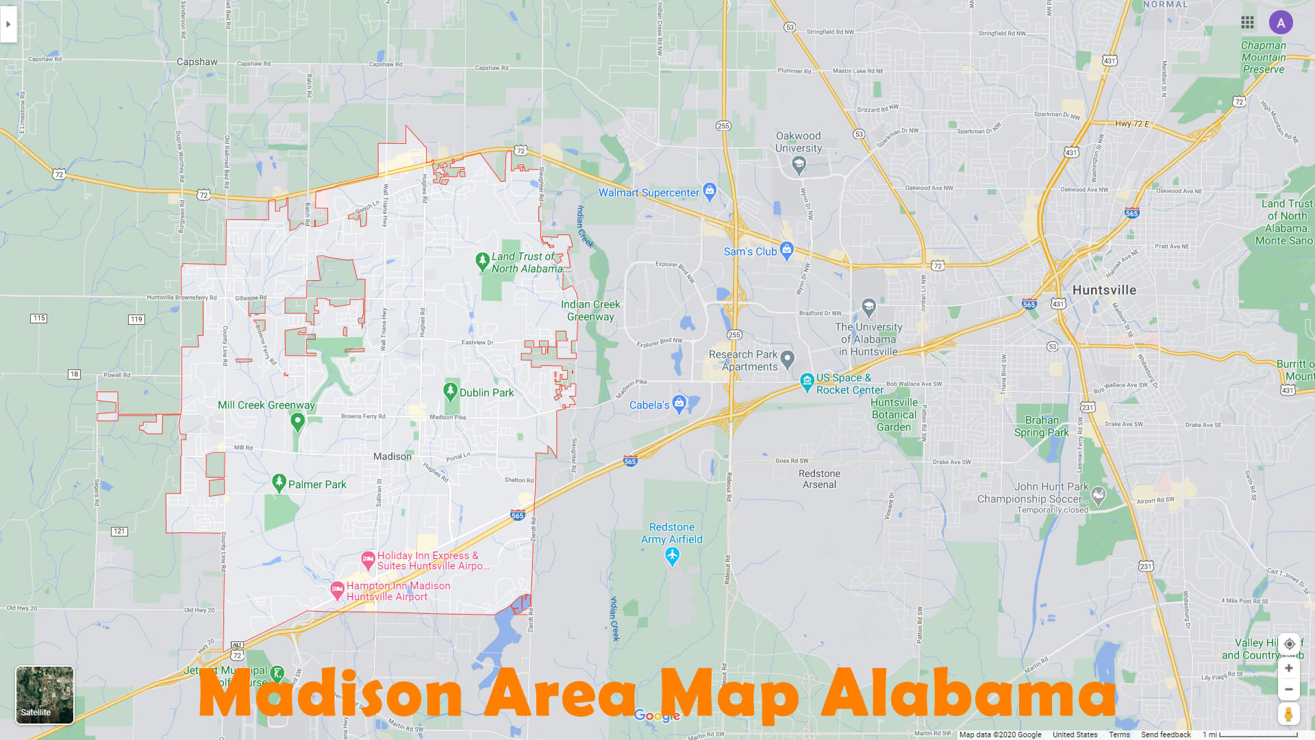 Madison Zone Carte Alabama